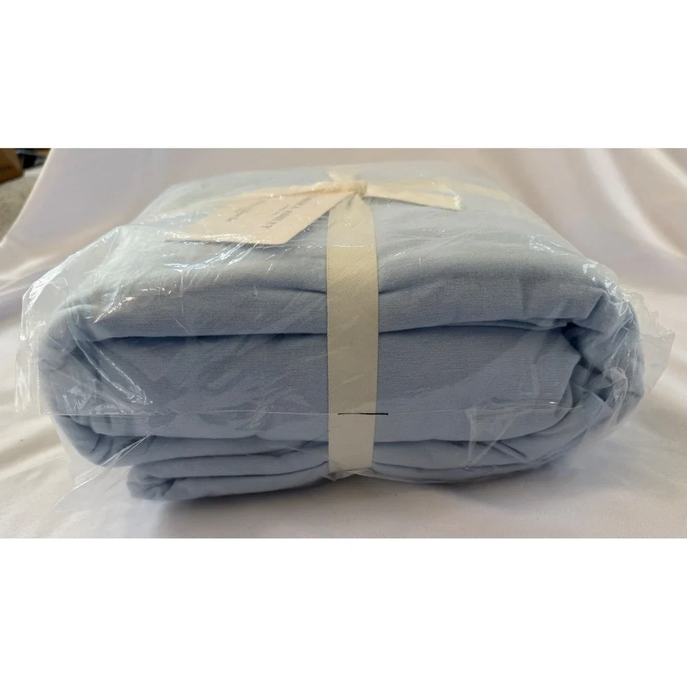 Laura Ashley King Flannel Sheet Set Light Blue Solid Soft Warm Winter Bedding